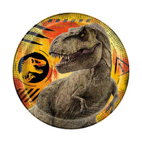 Unique 7 inch JURASSIC WORLD 3 ROUND DESSERT PLATES (8 PK) Plates 23714-UN