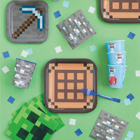 Unique 7 inch MINECRAFT SQUARE DESSERT PLATES (8 PK) Plates 79404-UN