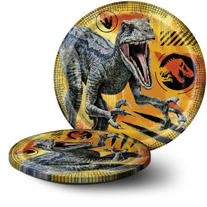 Unique 9 inch JURASSIC WORLD 3 ROUND DINNER PLATES (8 PK) Plates 23715-UN