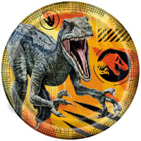 Unique 9 inch JURASSIC WORLD 3 ROUND DINNER PLATES (8 PK) Plates 23715-UN