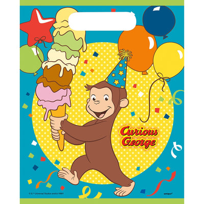 Unique CURIOUS GEORGE LOOTBAGS (8 PK) Favor Bags 59273-UN