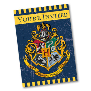 Unique HARRY POTTER INVITATIONS HOGWARTS CREST (8 PK) Invitations 59114-UN