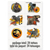 Unique JURASSIC WORLD 3 TATTOOS (24 PK) Novelties 43540-UN