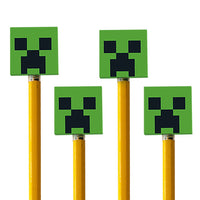 Unique MINECRAFT PENCIL TOPS (4 PK) Novelties 79423-UN