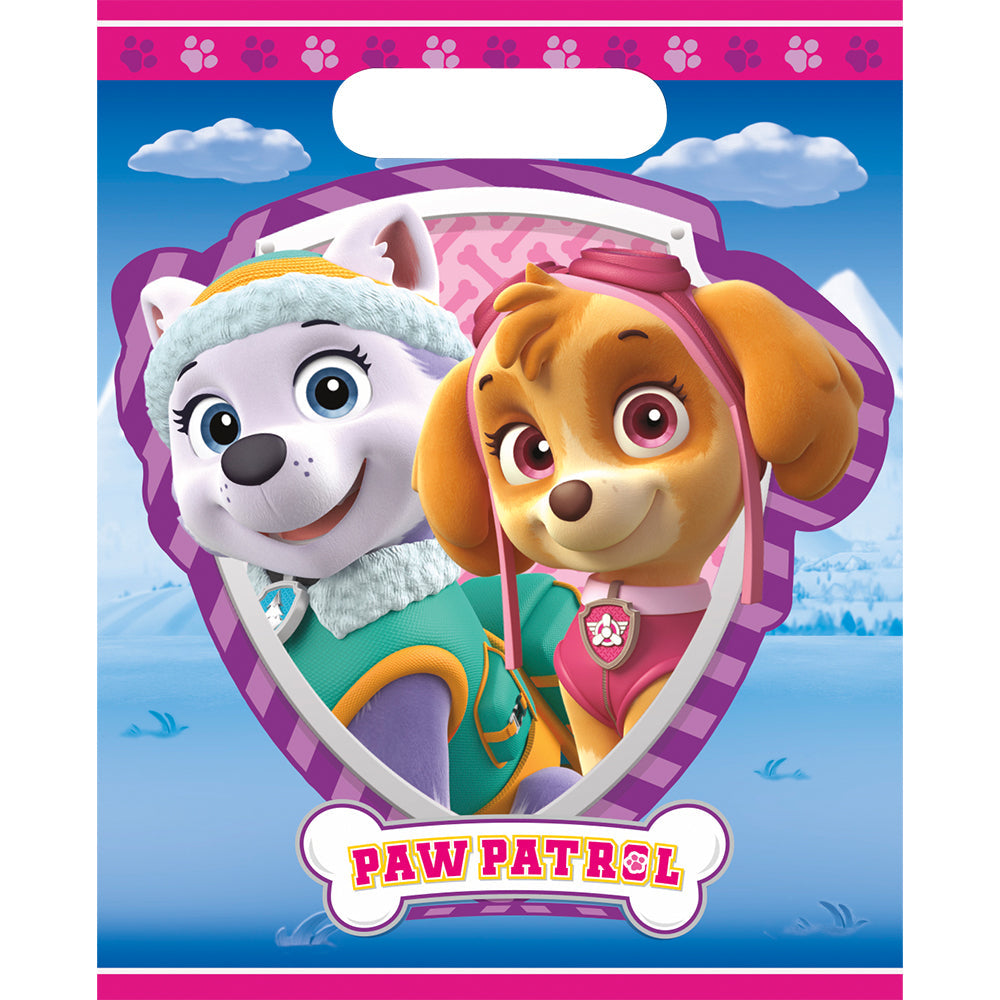 Unique PAW PATROL GIRL LOOTBAGS (8 PK) Favor Bags 49123-UN