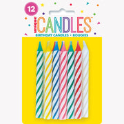 Unique SPIRAL BIRTHDAY CANDLES (12 PK) Candles 1906C-UN